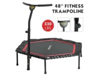 48 Rebounder Mini Trampoline Exercise Bounce Fitness w/ Adjustable Handrail Red - Newegg.com 48" Rebounder Mini Trampoline... 