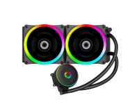 [Upgraded] Iceberg 240 RAINBOW CPU Water Cooler, RGB 240mm Liquid CPU Cooler, Anti-Leak Technology Inside, Cable Controller and... 