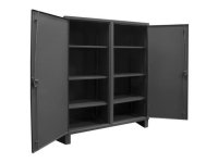 Durham HDDS243666-6S95 12 Gauge Recessed Door Style Lockable Shelf Cabinet with 6 Adjustable Shelves, Gray - 36 in. - Newegg.com