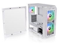 Thermaltake View 300 MX Snow TG ARGB Motherboard Sync E-ATX Mid Tower Computer Case with 2x200mm Front & 1x120mm Rear ARGB Fan... 