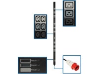 Tripp Lite 11.5kW 3-Phase Basic PDU - 45 208-240V Outlets (36 C13, 9 C19), IEC 309 16/20A Red 360-415V Input, 6 ft. Cord, 70 in.... 