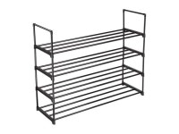 4 Tier Shoe Rack Shelf 16 Pairs 35 7/16 x 11 5/8 x 29 1/2 Storage Organizer Metal Holder Entryway - Newegg.com