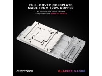 Phanteks Glacier G4080 ASUS GPU Block for ASUS ROG STRIX / TUF gaming RTX 4080, Full Cover Nickel-Plated copper block, Cast... 