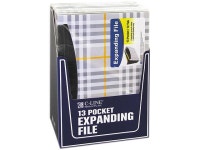 C-line 48212 13-Pocket Expanding File, Nine Inch Expansion, Letter, Gray Plaid - Newegg.com