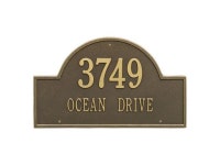 Whitehall Products 1002AB Estate Wall Two Line Arch Marker Address Plaque, Antique Brass - Newegg.com