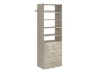 Easy Track Premium Tower Closet Organizer with Shelves & Drawers, Weathered Grey - Newegg.com