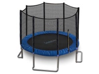 SereneLife 10 Foot Outdoor Trampoline and Safety Net Enclosure for Kids, Blue - Newegg.com