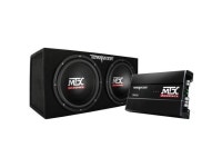 MTX 12 Dual Loaded Car Subwoofer w/ Sub Box, Amplifier, & QPower Wiring Amp Kit - Newegg.com