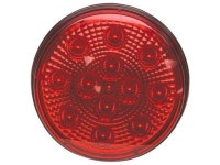 RoadPro RP5575RDL 4 LED Diamond Lens Sealed Light with 3-Prong Connector, Red Lens/Black Base - Newegg.com