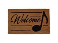Rectangular Skid Free Coir Doormat with Eighth Note Welcome Design 30 x 18 - Newegg.com Rectangular Skid Free Coir Doormat with... 
