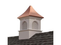 67 Brown and White Handcrafted Smithsonian Newington Vinyl Cupola with Copper Roof - Newegg.com 67&#34; Brown and White... 