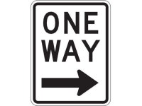 LYLE R6-2R-18DA One Way Traffic Sign, 24 in H, 18 in W, Aluminum, Vertical - Newegg.com