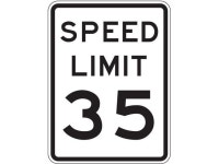 LYLE R2-1-35-18HA Speed Limit 35 Traffic Sign, 24 in H, 18 in W, Aluminum, - Newegg.com