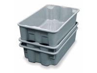 MOLDED FIBERGLASS 780208 Gray Stack and Nest Container 17 7/8 in x 10 5/8 in x - Newegg.com