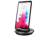 RND Dock for LG G4 LG G3 LG Flex 2 and LG Tribute (works with rugged dual layer slim cases and no cases)(black with silver trim)... 