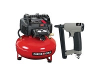 Porter-Cable C2002-US58 0.8 HP 6 Gallon Oil-Free Pancake Air Compressor and 22 Gauge 3/8 in. Upholstery Stapler Bundle - Newegg.com