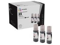 LD Products Compatible Canon GI-23 / 4696C001 Black Ink Bottle 3-Pack Replacements for use in Pixma G520 & G620 Photo Printer... 