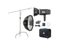 flashpoint xplor 600 hss r2 batterypowered monolight kit with cstand and ez lock 36 octabox bowens mount - Newegg.com
