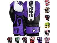 farabi pro fighter boxing gloves sparring gym bag punching focus pad mitts purple/black, 14oz - Newegg.com farabi pro fighter... 