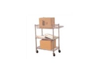 luxor licwt2918 wire tub heavy duty transport storage utility cart, 3 shelves - Newegg.com
