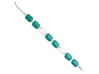 Sterling Silver Dyed Howlite Bracelet - Newegg.com