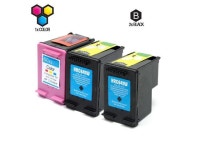 TMP Compatible HP CC641WN (60XL) and CC644WN (HP 60XL) Set of 3 High Yield Ink Cartridges: Includes 2 Black and 1 Color Cartridge... 