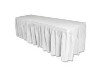 Table Skirting Pleated Polyester 29x14 ft. White - Newegg.com