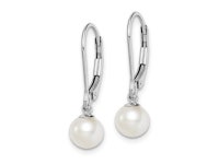 Sterling Silver 0.8IN Long 6-6.5mm White Freshwater Cultured Pearl Leverback Earrings. (0.8IN x 0.2IN ) - Newegg.com Sterling... 