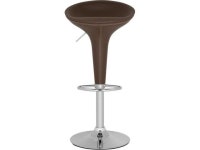 Alpha Leather Contemporary Bombo Style Adjustable Barstool - Coffee Baseball Stitch - Newegg.com