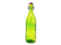 Modern Home 1L/34oz Culaccino Swing Top Round Glass Bottle - Textured Squares Lime Green - Newegg.com Modern Home 1L&#47;34oz... 