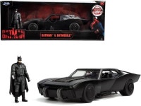 Batmobile Matt Black with Lights with Batman Diecast Figurine The Batman (2022) Movie DC Comics 1/18 Diecast Model Car by... 