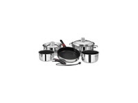 Magma A10-366-2  Nesting 10-Piece Cookware - Stainless Steel Exterior  and  Slate Black Ceramica Non-Stick Interior - Newegg.com