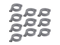 10pcs Hook and Loop Straps, 3/4-inch x 39-inch Securing Straps Reusable Fastening Cable Tie (Gray) - Newegg.com