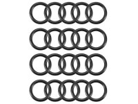 Unique Bargains 20 Pcs Mechanical Flexible Rubber Oil Sealing O Ring Black 19 x 2.4mm - Newegg.com