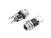 100Pcs PCB Mount DC Connector Jack Power Audio Video Socket 3 Pin Female 5.5mm x 2.1mm Black - Newegg.com
