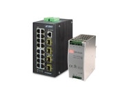 Planet IGS-20040MT L2+ Industrial 16-Port 10/100/1000T + 4 100/1000X SFP Managed Switch (-40 ~ 75 degrees C) - Newegg.com