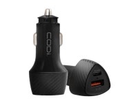 Codi Dual Port 20W Car Charger/Auto Adapter (USB-C, USB-A Outputs) - 20W - USB Type-C - USB Type-A USB-A 3.0 Quick Charge... 