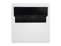 LUX A6 Foil Lined Invitation Envelopes (4 3/4 x 6 1/2) 50/Box White w/Black LUX Lining (FLWH4875-02-50) - Newegg.com