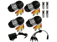 WennoW 4 Pcs 60 ft Video & Power Cable + 4-Way Splitter + Power Supply Adapter - Newegg.com WennoW 4 Pcs 60 ft Video & Power... 