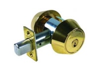 Medeco 11-C601 Bright Brass 605 Grade 1 Single Cylinder Tubular Deadlock Deadbolt 2-3/8 Backset, 00 Keyway HIGH SECURITY... 