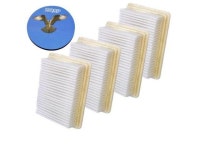 HQRP 4-Pack Filters for Hoover H3000 / H3032 / H3000020 / H3001 / H30010 / H30010RM / H3010020 FloorMate SpinScrub Hard Floor Vac... 