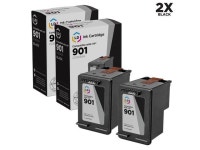LD Ink Cartridge Replacement for HP 901 / CC653AN Black 2-Pack for OfficeJet 4500, G510a, J4525, J4540, J4550, J4585, J4680... 