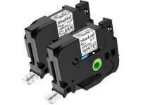 NineLeaf Compatible Label Tape Replacement for Brother P-Touch TZe-241 TZe-141 TZe241 Black on White/Clear 18mm 3/4 inch Label... 
