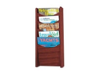 Safco Solid Wood Wall-Mount Literature Display Rack 11 1/4 x 3 3/4 x 23 3/4 - Newegg.com