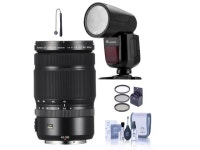 Fujifilm GF 45-100mm f/4 R LM WR Lens with Flashpoint Zoom Li-on X R2 Flash Kit - Newegg.com