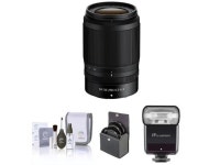 Nikon NIKKOR Z DX 50-250mm f/4.5-6.3 VR Lens, Bundle with Flashpoint Zoom-Mini TTL R2 Flash, ProOptic 62mm Filter Kit, Cleaning... 