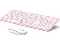 4G Slim Ergonomic Quiet Keyboard and Mouse with Round Keys for Windows, Laptop, PC, Notebook-White and Pink - Newegg.com