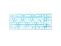 Mechanical Keyboard 87 Keys Small Compact IceBlue Backlit -MK1 Wired USB Gaming Keyboard with Blue Switches, Metal Construction... 