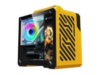 CORN Demon Slayer Compact MATX/ITX Gaming Computer Case, Type-C/USB3.0 Portable Yellow PC Case, Support Micro-ATX/Mini ITX... 