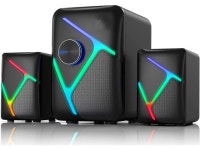 CORN 2.1 Computer Speakers for Desktop with Subwoofer, Dynamic RGB PC Speakers with 11W Stereo Sound, USB Powered Multimedia... 
